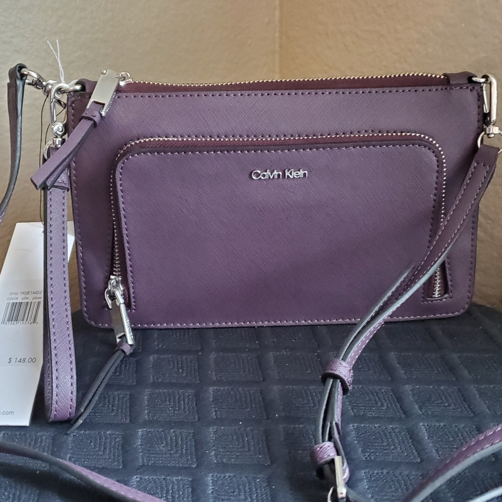Calvin Klein Purple Crossbody Bag Plum NWT
